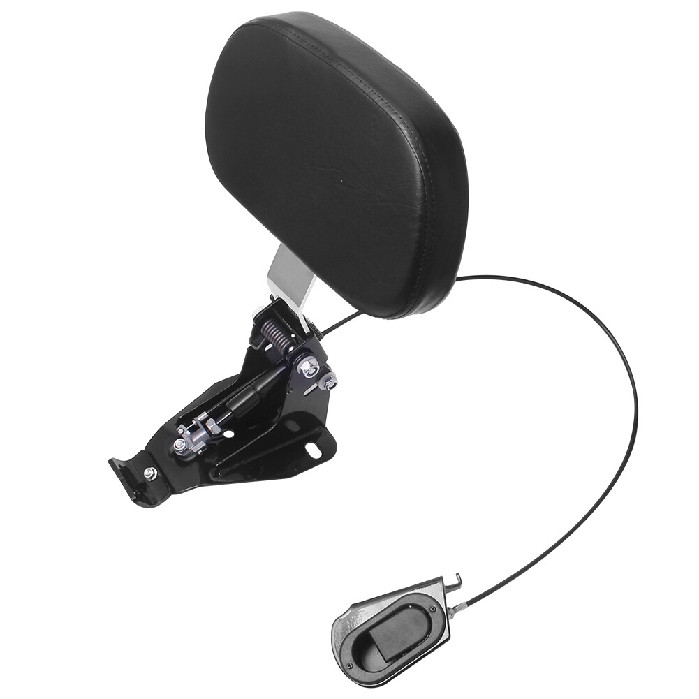 Adjustable Driver Rider Backrest w/ Mounting Kit For Harley Touring 2009-2023