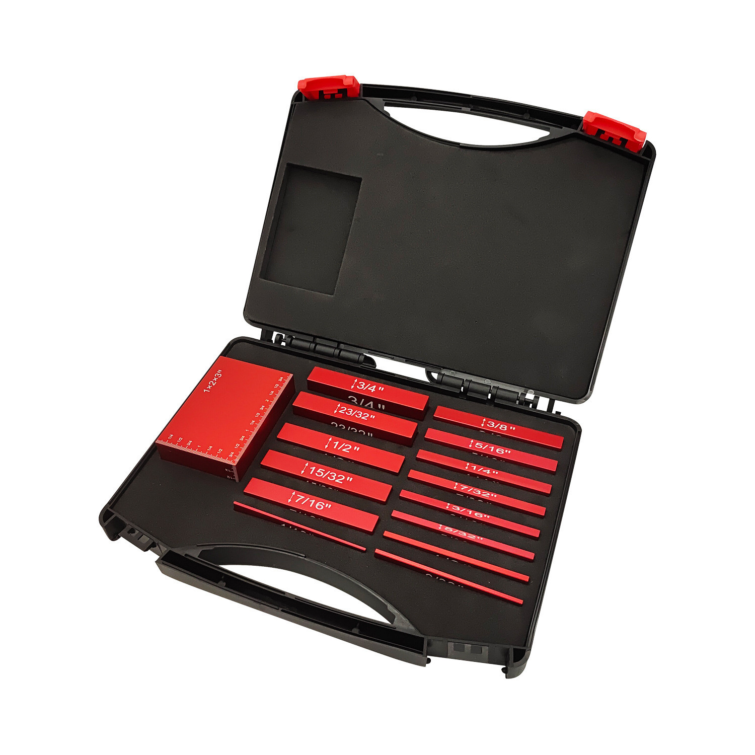 15PCS Aluminum Height Gauge Precision Setup Blocks for Router Woodworking