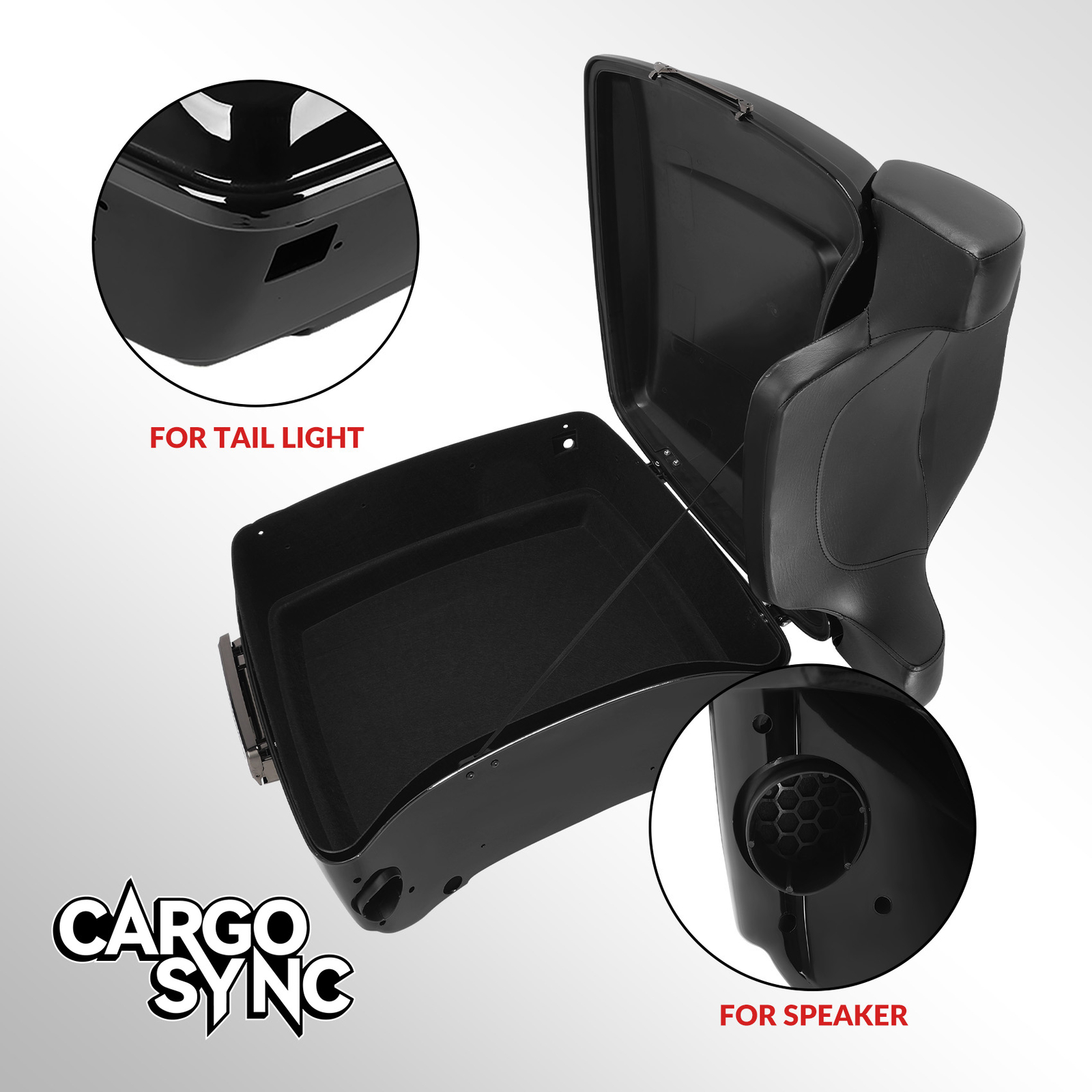 King Tour Pack Backrest Luggage Rack Top Rack Set Fit For Harley Touring '14-25