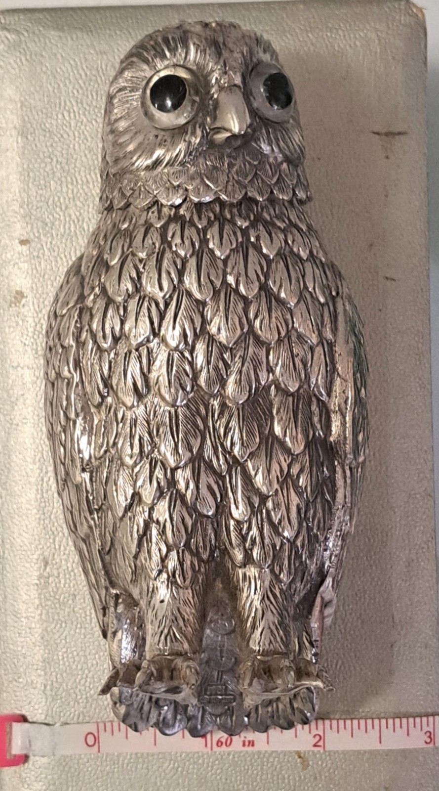 Antique Corbell & Co Silver Plate Owl Sugar Sifter Caster Muffineer Original Box