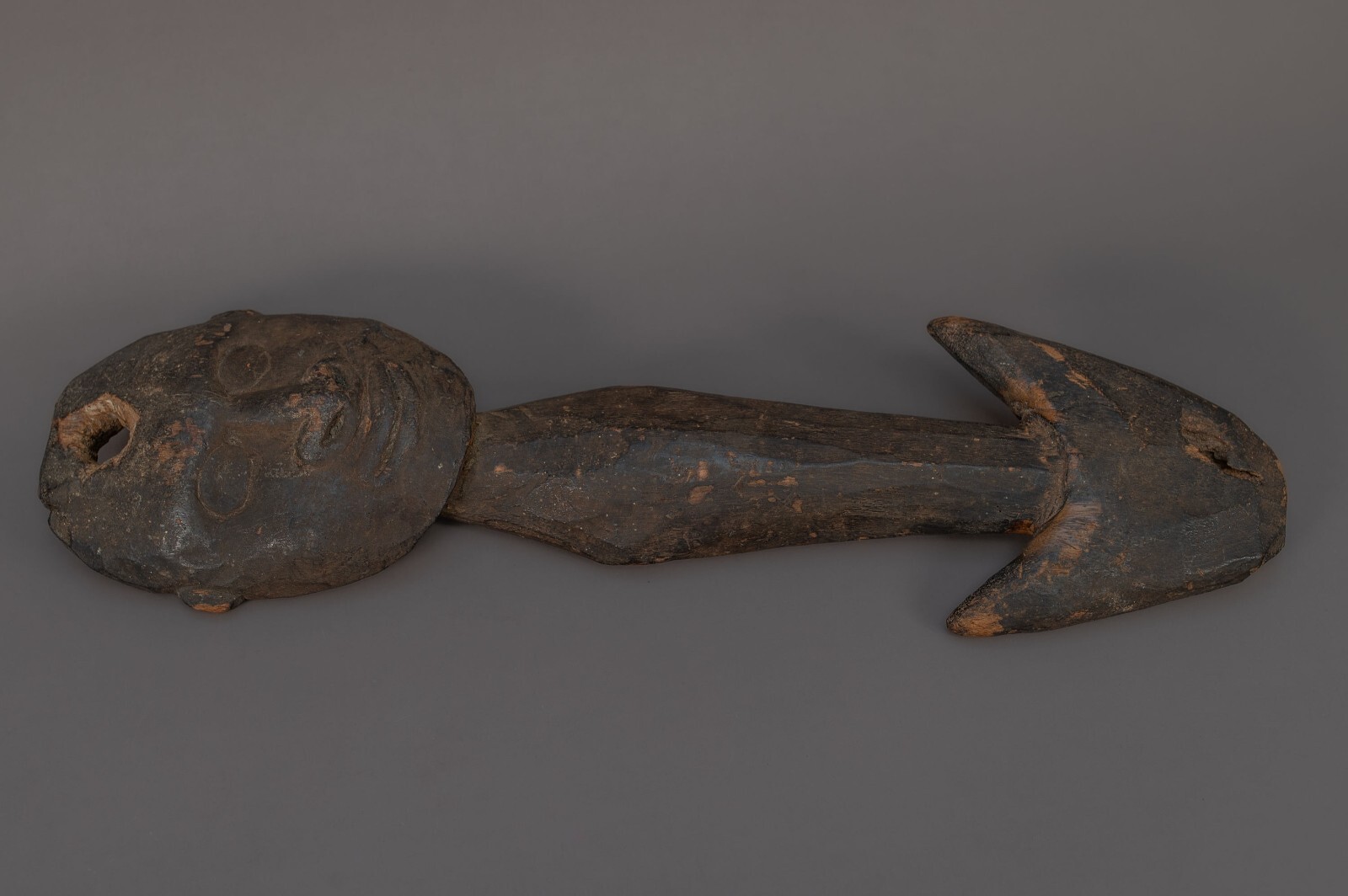 ANTIQUE OCEANIC POLYNESIAN PAPUA NEW GUINEA CARVED ITAMUL MIDDLE SEPIK FOOD HOOK