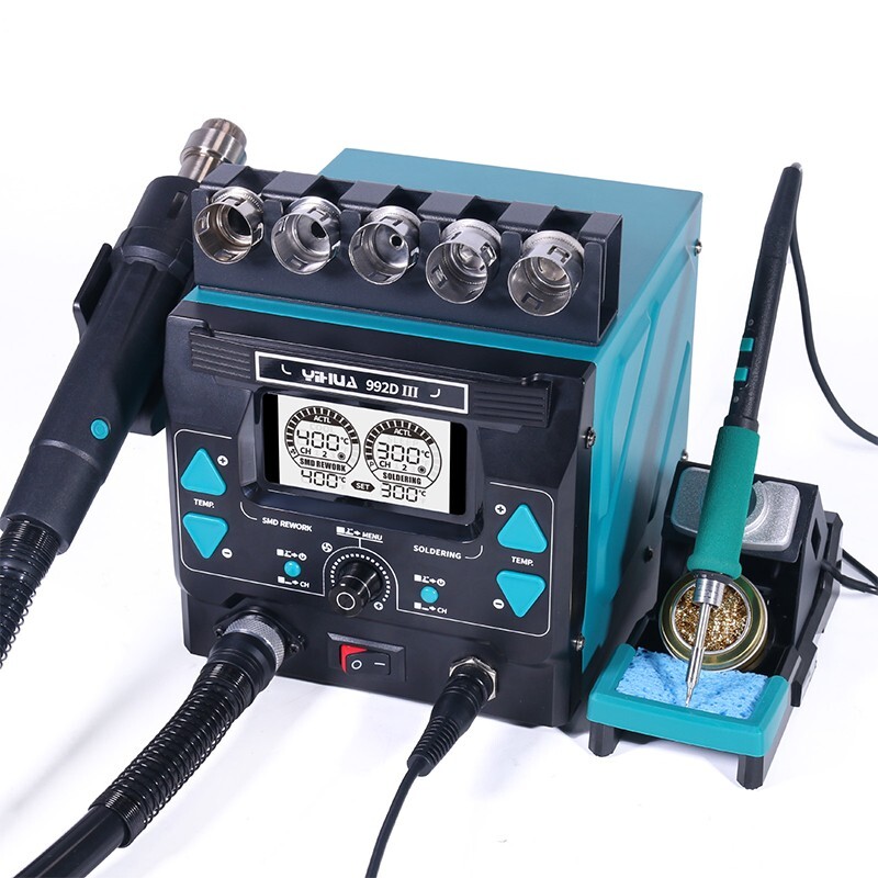 YIHUA 992D-III 2-in-1 Precision Soldering Station Digital Hot Air Rework Station
