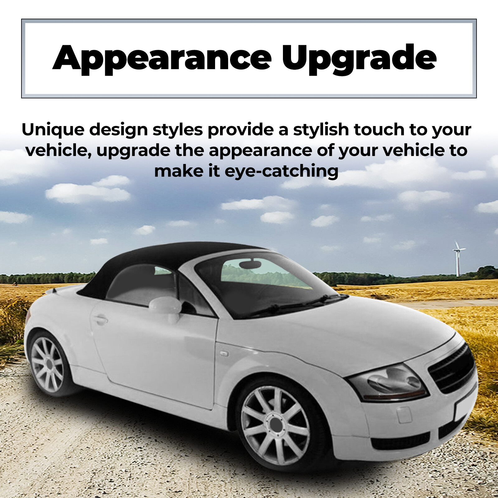 NEW For Audi TT Convertible 2000-2006 Soft Top W/ Heated Glass Window Black