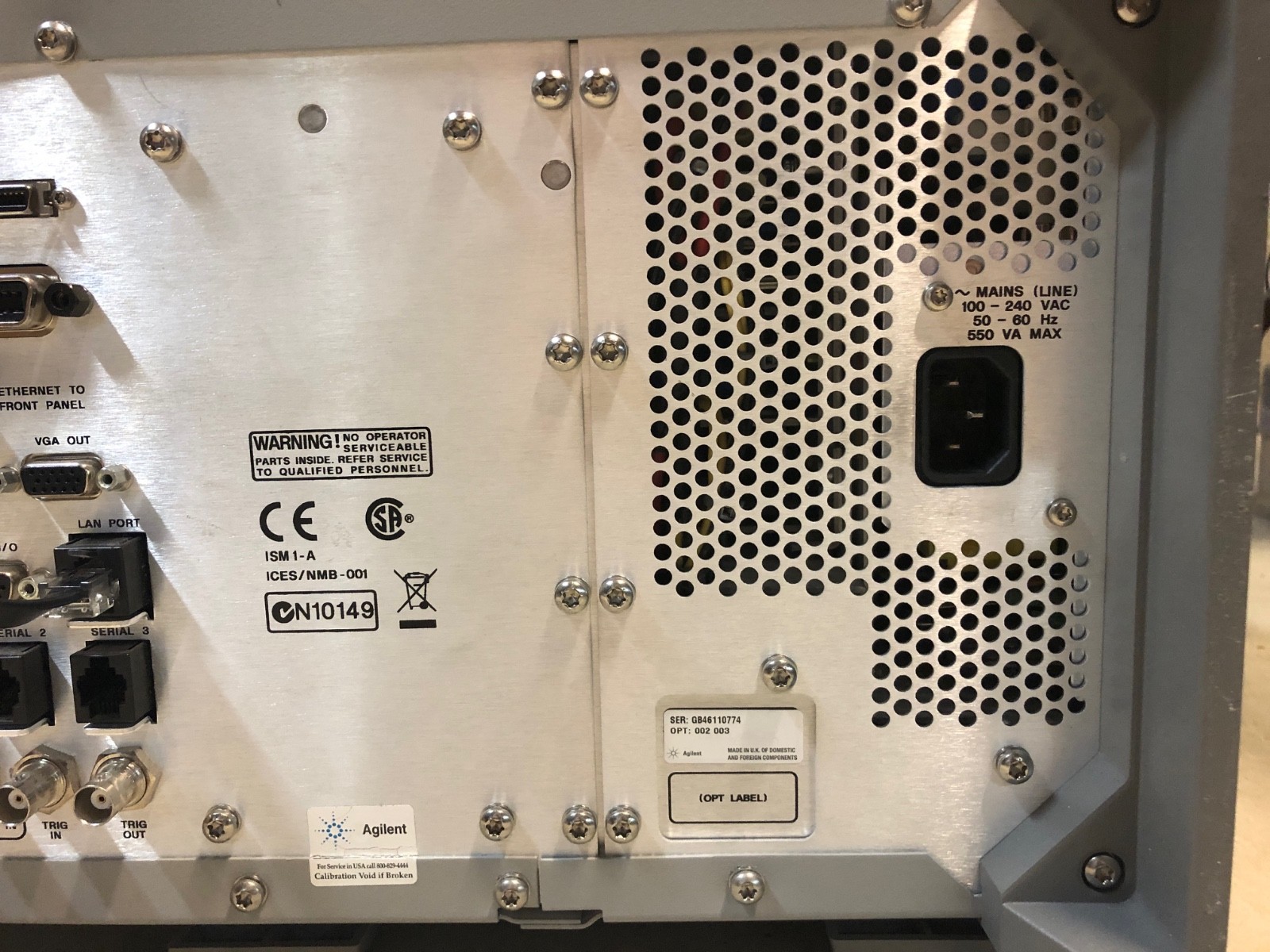 Agilent 8960 Series 10 E5515C Wireless Communications Test Set, Powers up