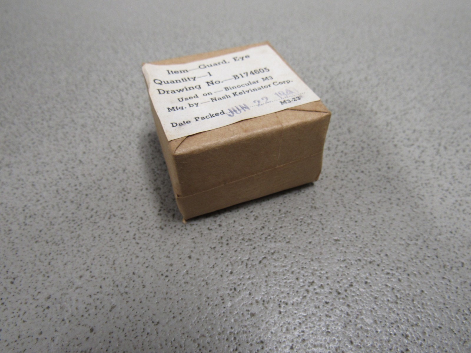 WW2 US M3 6x30 Binoculars Eye Guard Original Box 1943 Date Nash Kelvinator Corp
