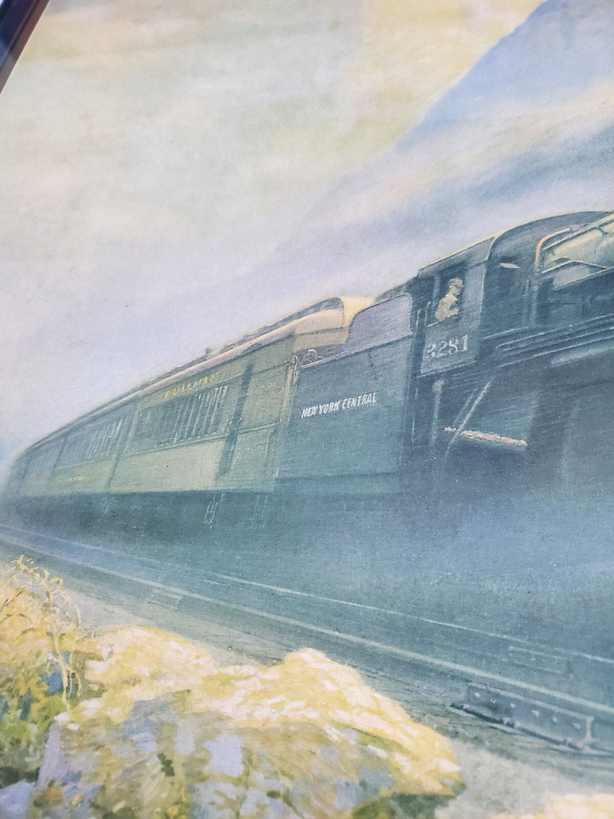 Vintage New York Central Hudson River Valley Train Railroad Travel Poster 24x20"