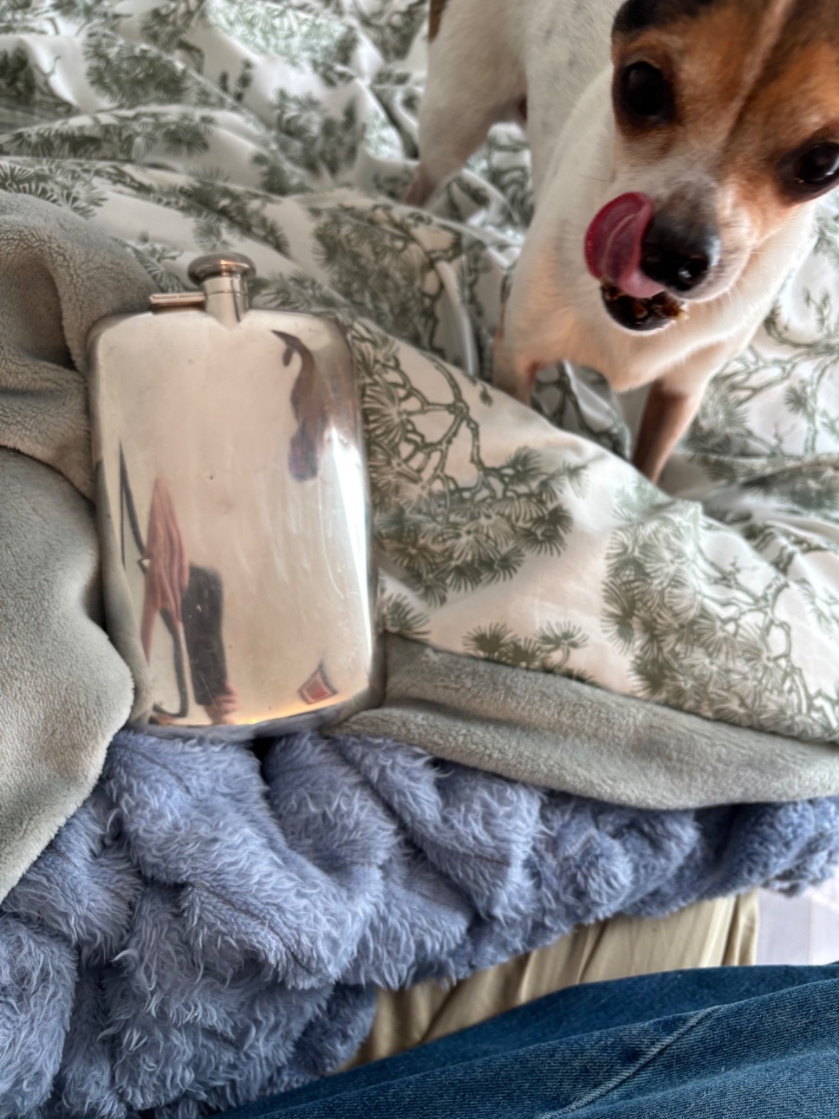 Sterling Silver Large Flask 209 Grams