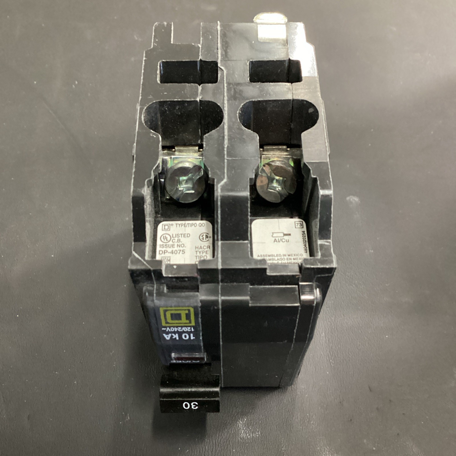 Square D QO230 Circuit Breaker 30 Amp 240 Volt 2 Pole Plug In Black NEW