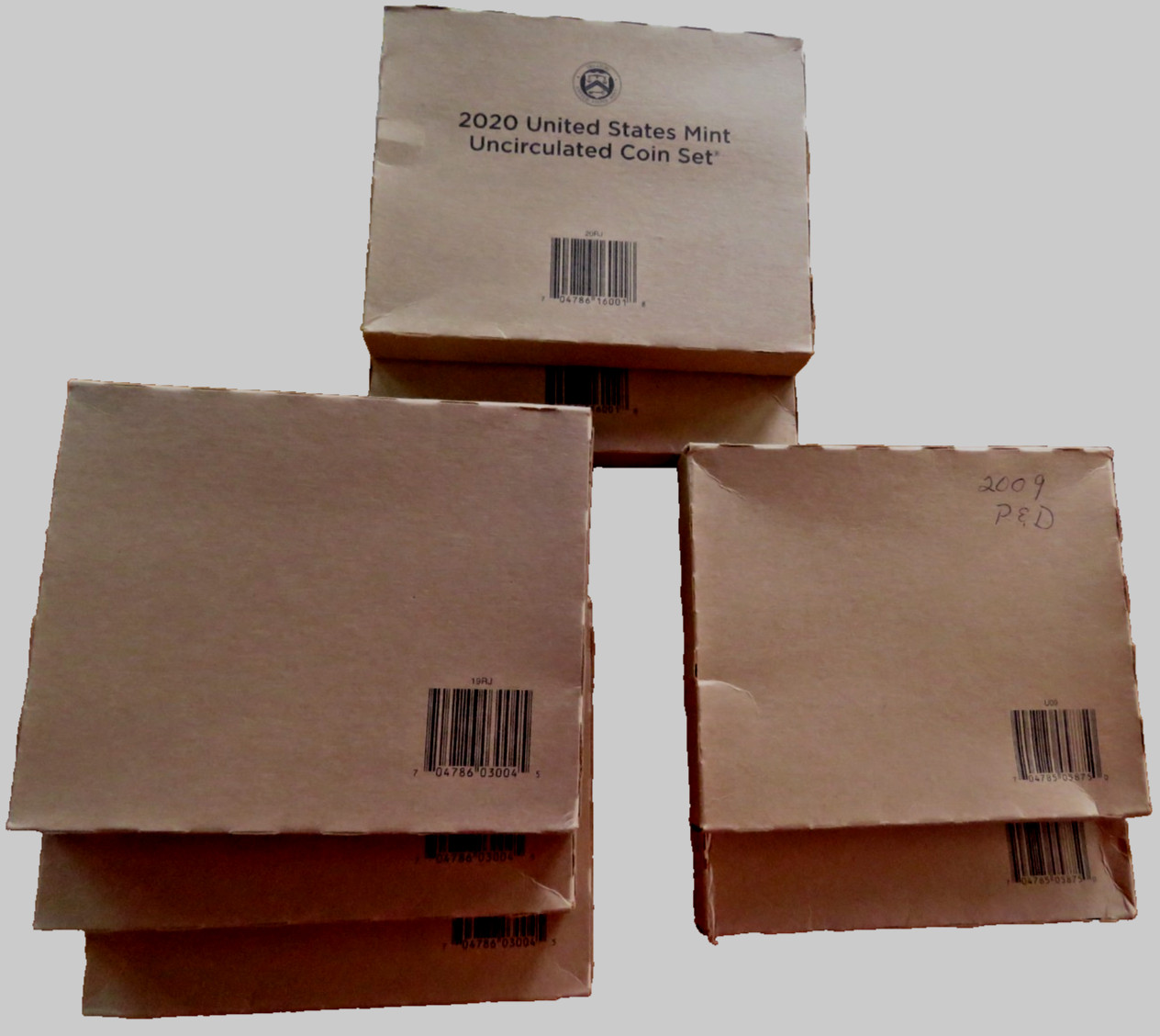 2009 - 2019 - 2020 US Mint Uncirculated Coin Sets P&D Unopened Original Boxes O1