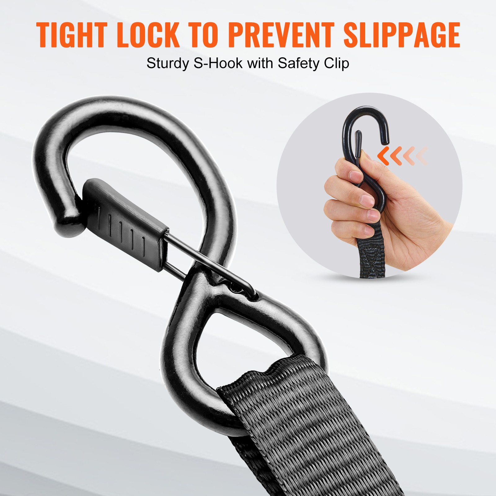 VEVOR 4 Pack Ratchet Tie Down Straps 2200 lbs 1"x15' Heavy Duty for Cargo