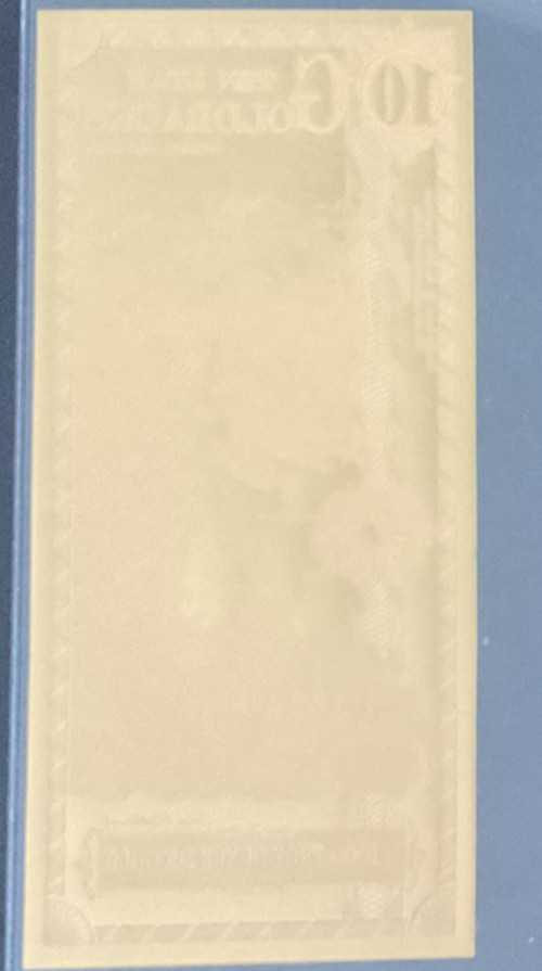 2020 Utah 10 Goldback 24K Gold Back Foil Note Currency 1/100th Oz