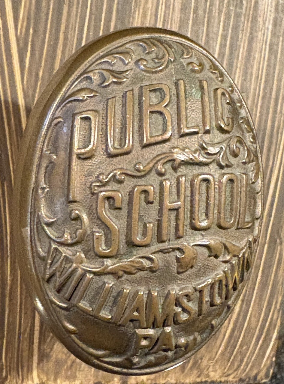 RARE Williamstown PA Public School Brass Door Knob
