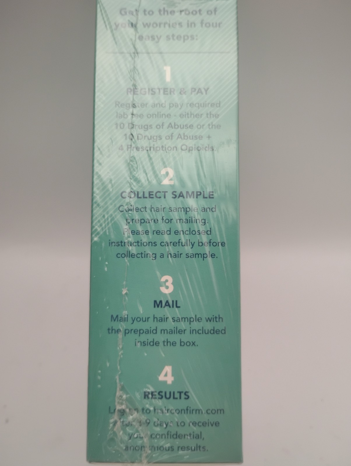 HairConfirm Hair Drug Test Hair Collection Kit 90 Day Report New