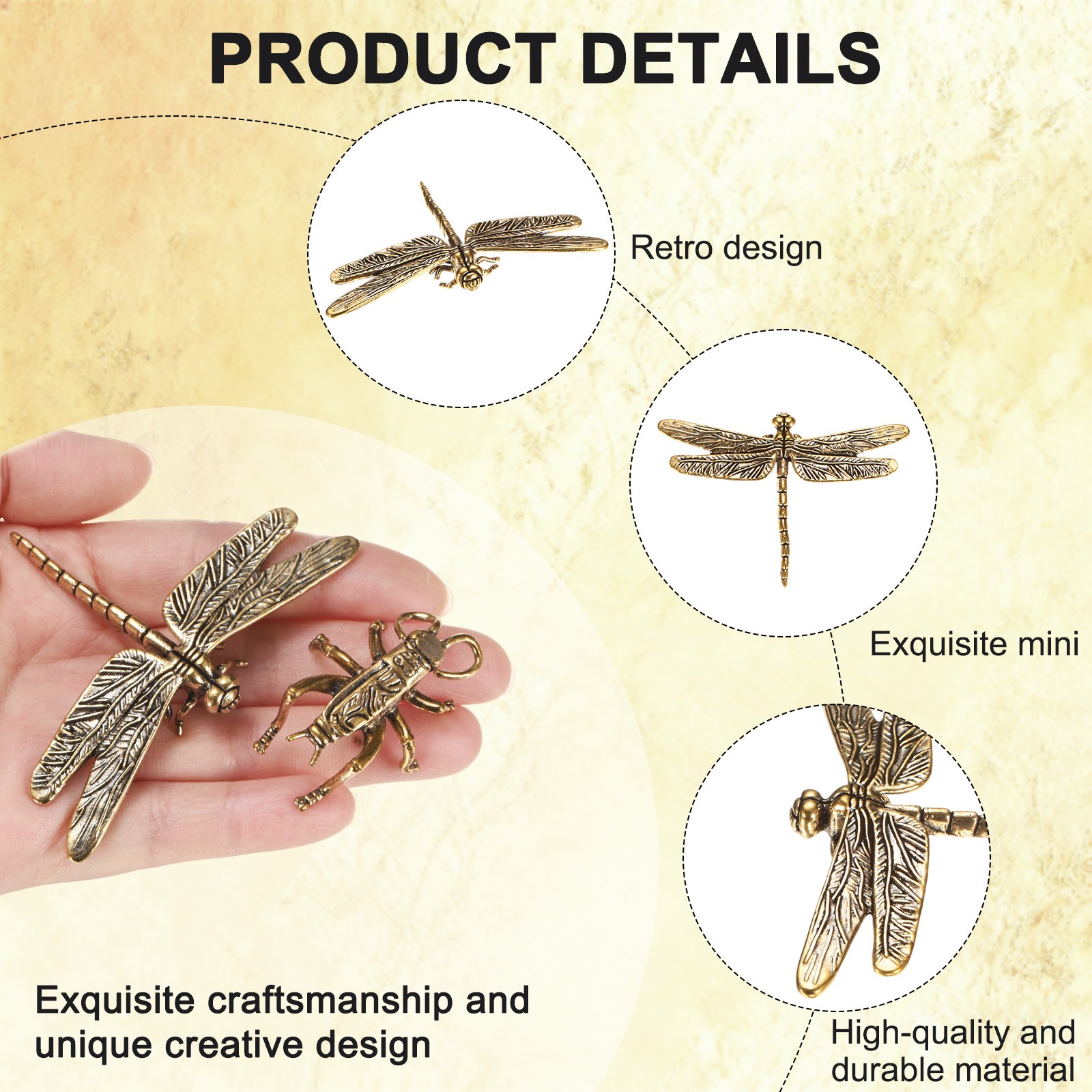 1-Set Bird Bath Copper Disk [Butterfly, Cricket, Dragonfly]