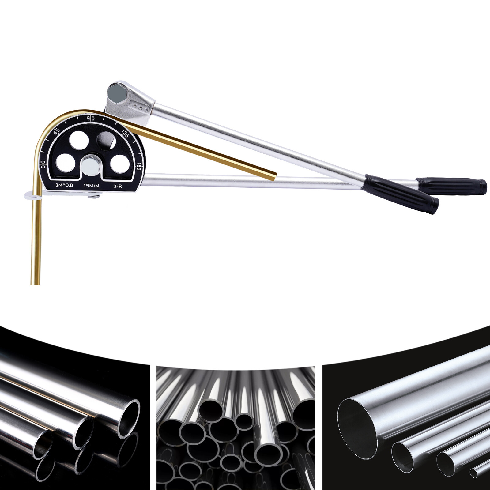 19mm 3/4'' Tube Bender Plumbing Refrigeration Copper Alumiunm Pipe Bending Tool