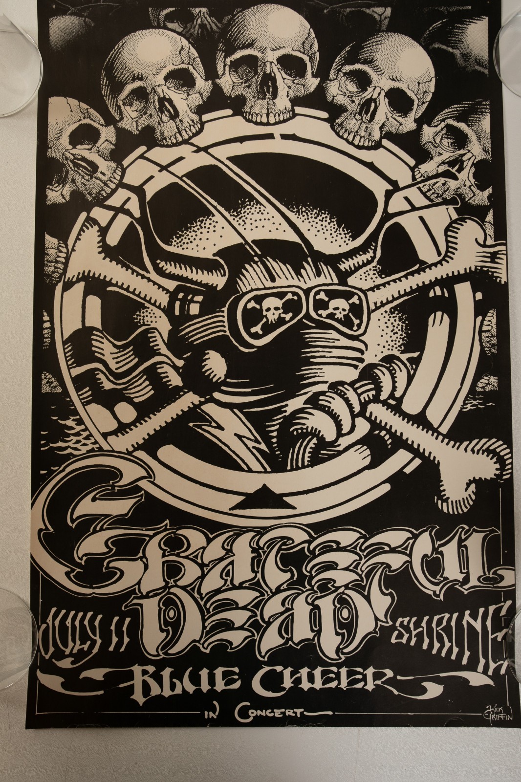 Grateful Dead Blue Cheer Concert Poster (HSE/JSF6) 1968 Shrine Rick Griffin 1st