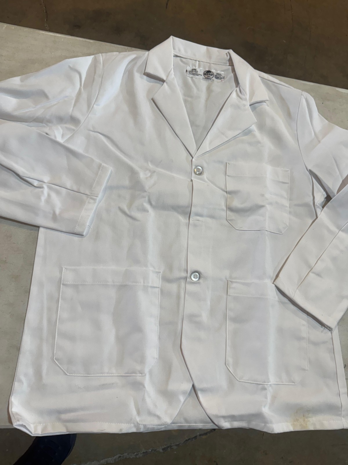 Red Kap Men's Notch Collar Lapel Counter Coat