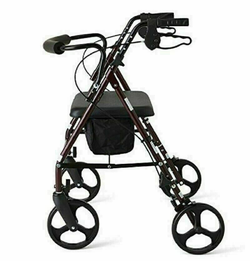 Rollator Walker 500 Pound Capacity Extra Wide Bariatric Heavy Duty Foldable New
