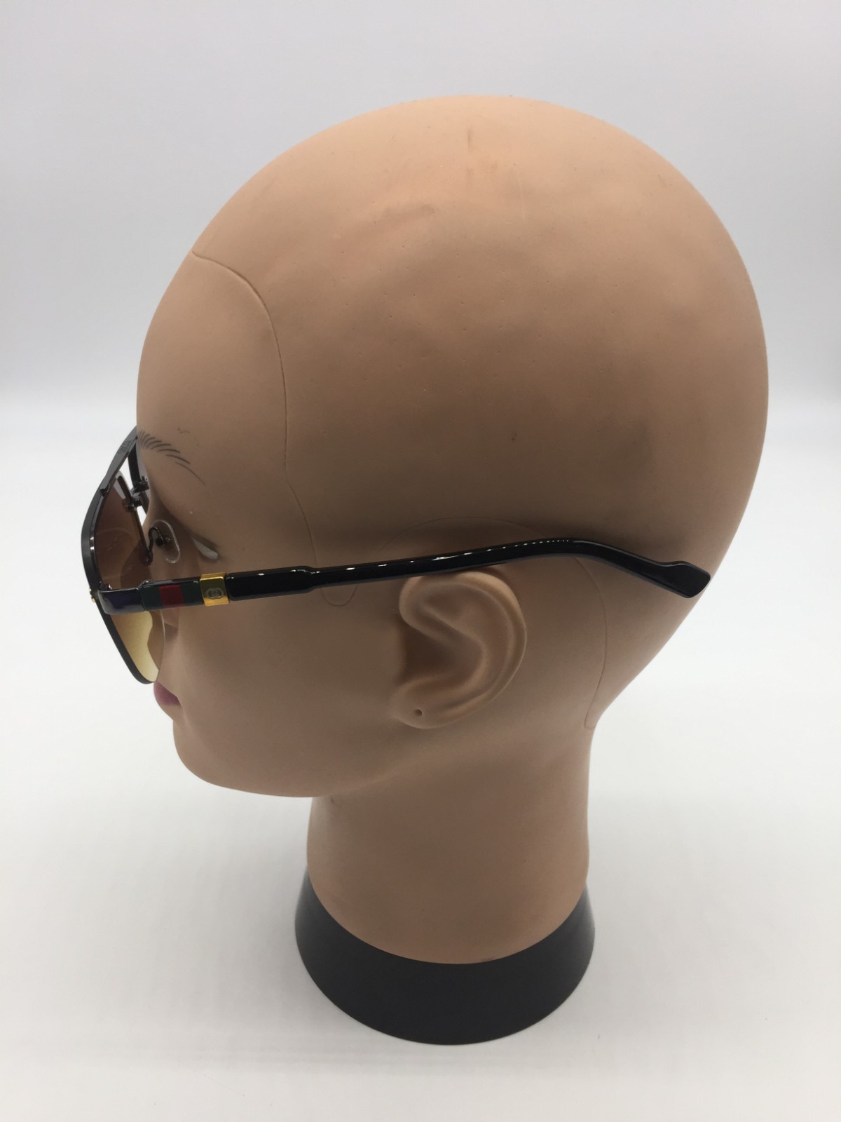 Gucci Gunmetal Designer Sunglasses Brown Lens