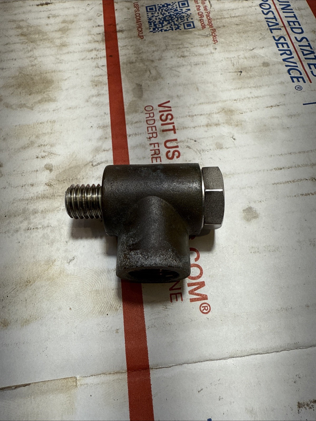 Volvo Penta oil pan dipstick adapter