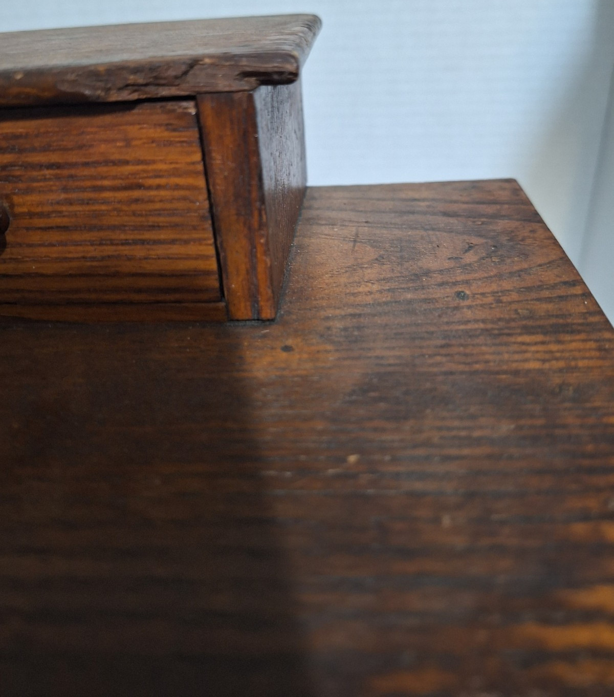 Antique Chest Bureau Salesman Sample 4 Drawers 2 Glove Boxes 13.5x13x6.5 Wooden