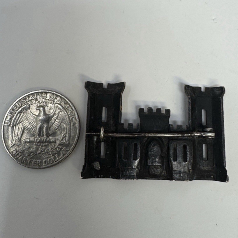 Rare WWI U.S. Army Engineers “Castle” Sweetheart Pin Brass Brooch 1917–1919