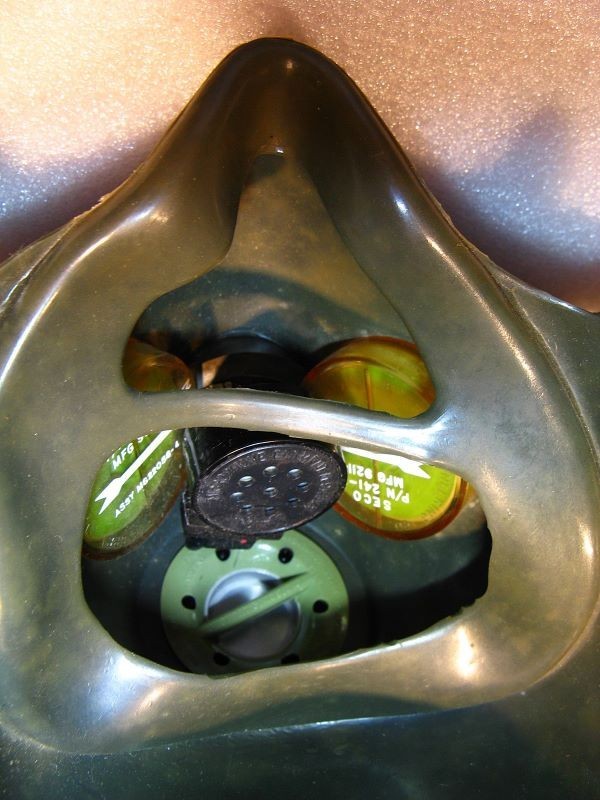 RARE 60's SIERRA MS-22001 "REDAR" OXYGEN MASK w/ REGULATOR / US NAVY / LARGE