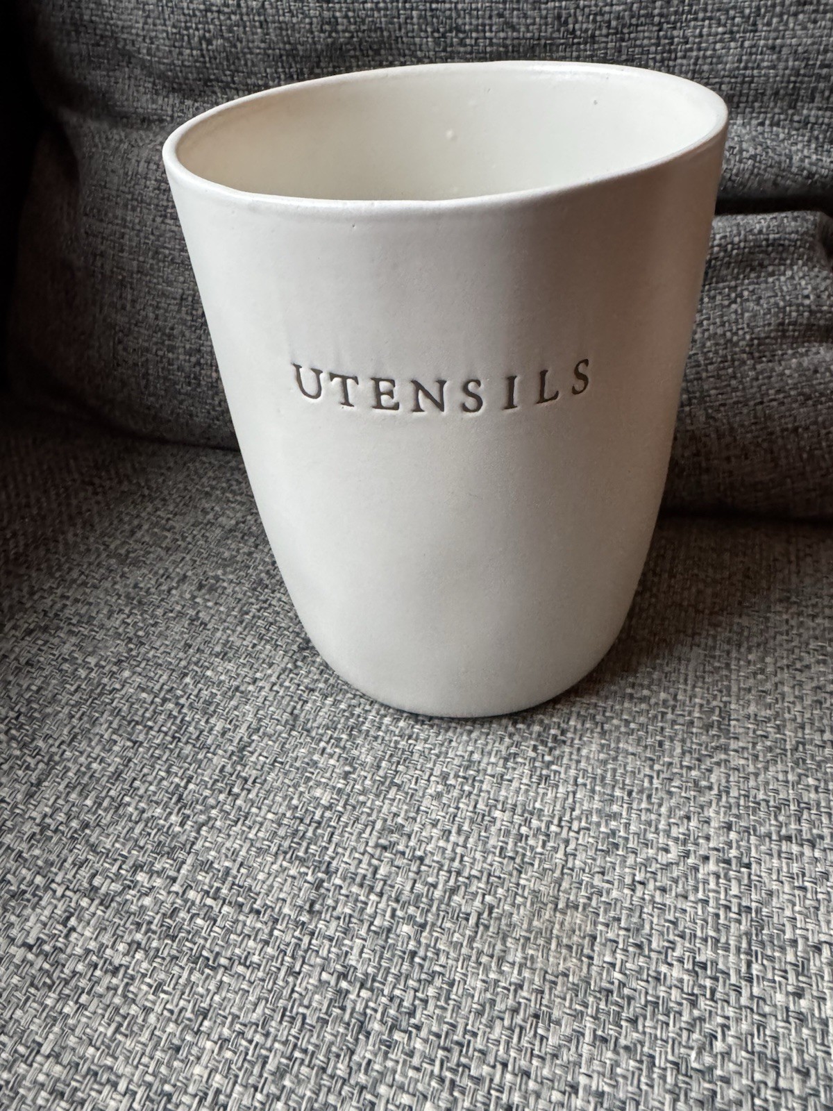 Hearth and Hand with Magnolia Cream Stoneware Utensils Holder/Canister/Crock