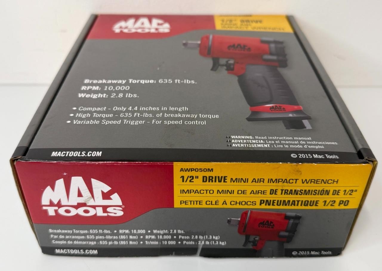 Mac Tools AWP050M 1/2" Drive Mini Air Impact Wrench NEW