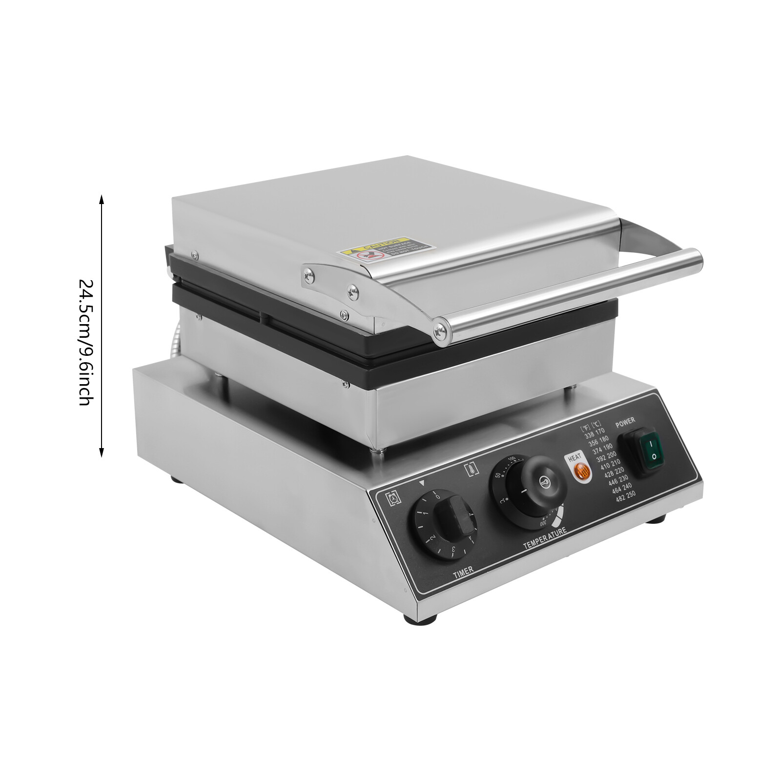 Electric Waffle Maker Commercial Belgian Waffle Baker Nonstick Baking Machine