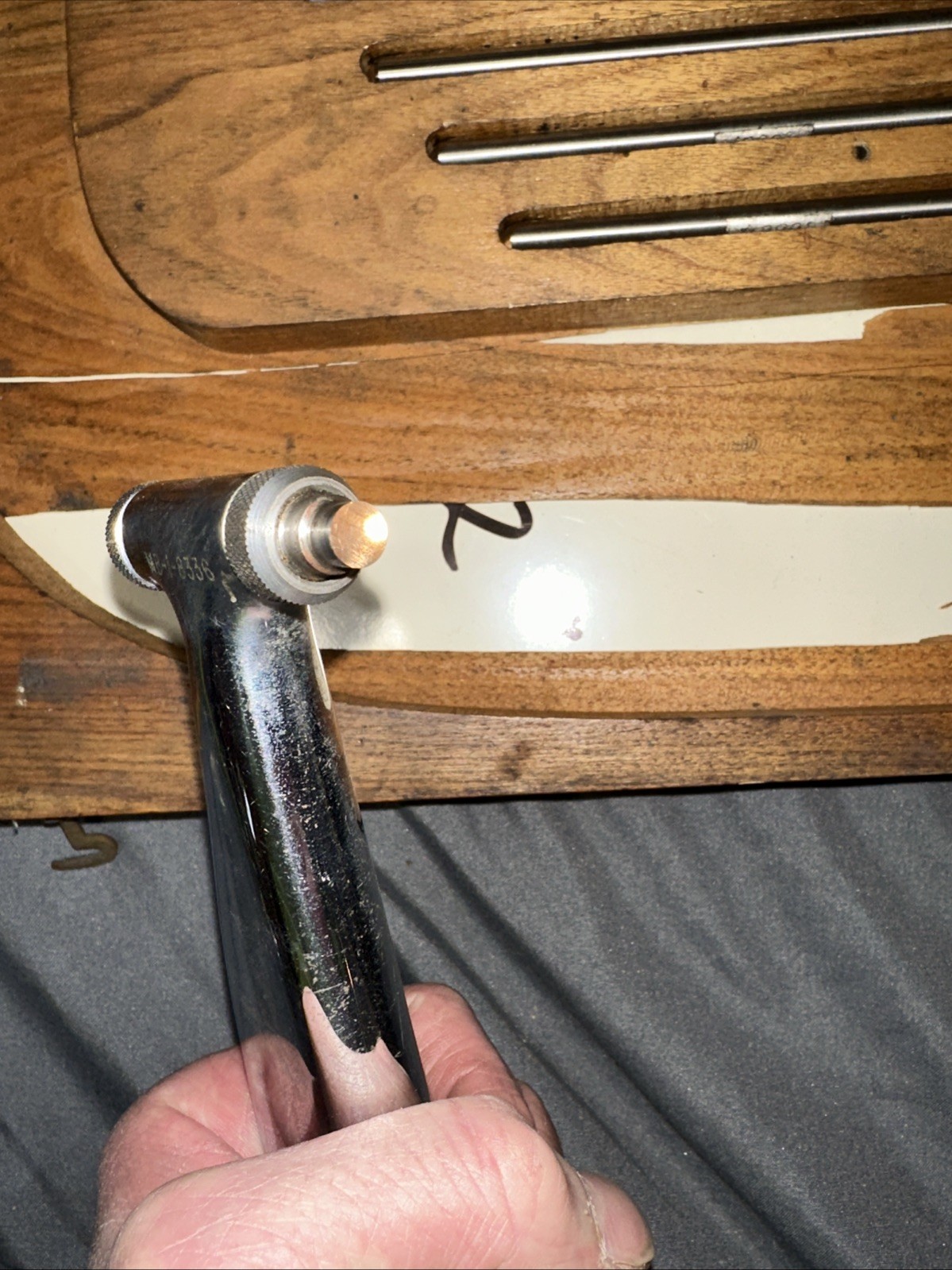 Scherr Tumico Outside Micrometer 6-12" Range .0001" Graduation Caliper Wood Box