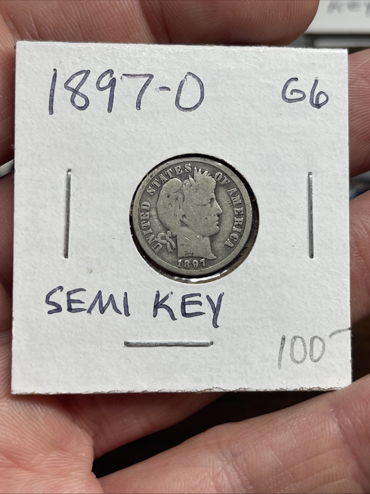 1897-O  BARBER DIME Semi Key Date