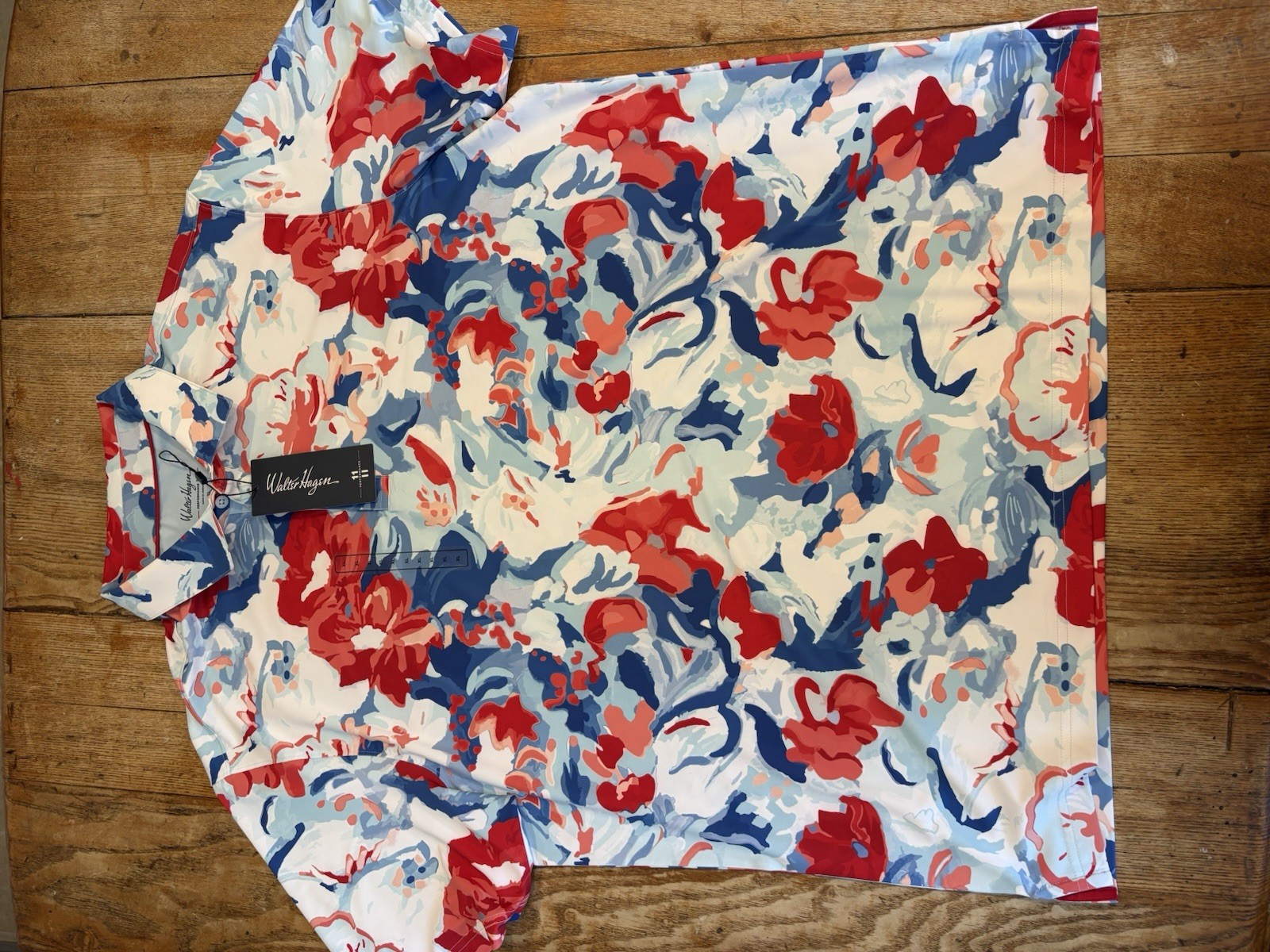 Walter Hagen Performance 11 Men's Golf Polo Shirt Floral XL