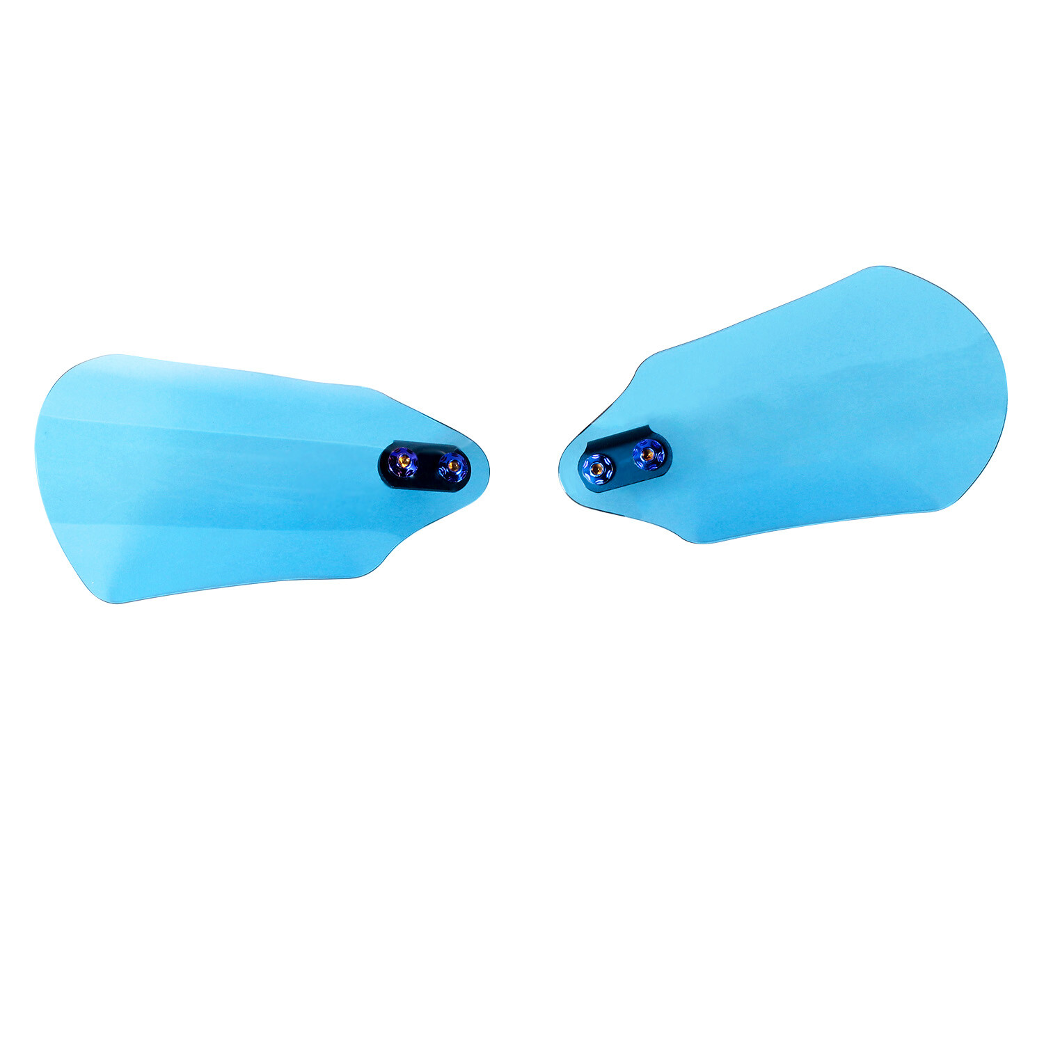 Blue Acrylic Hand Grips Guard Windshield Fits Harley FLD FXDF FXDL Dyna Touring