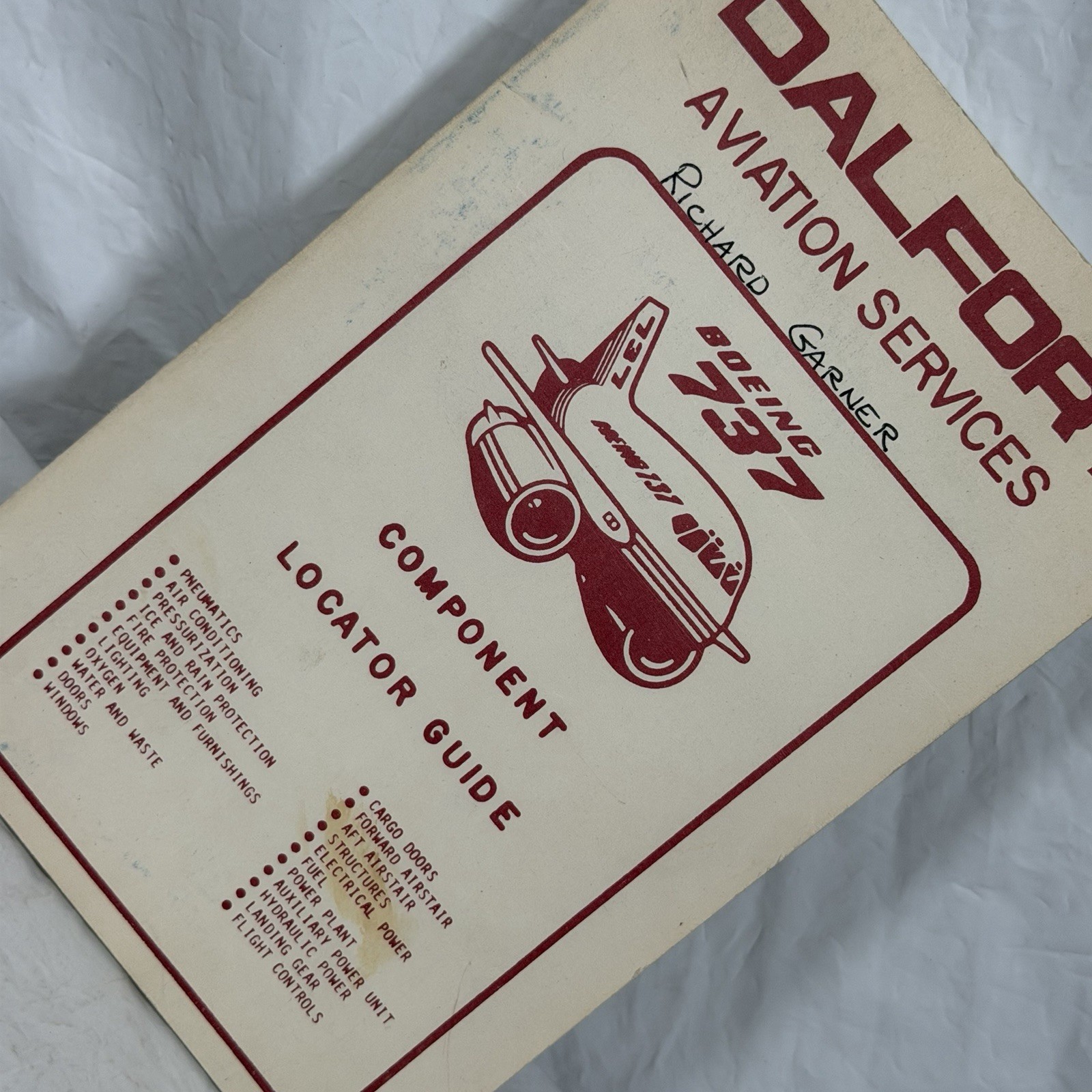 Boeing 737 Component Locator Guide Dalfort Aviation Services Manual Vintage