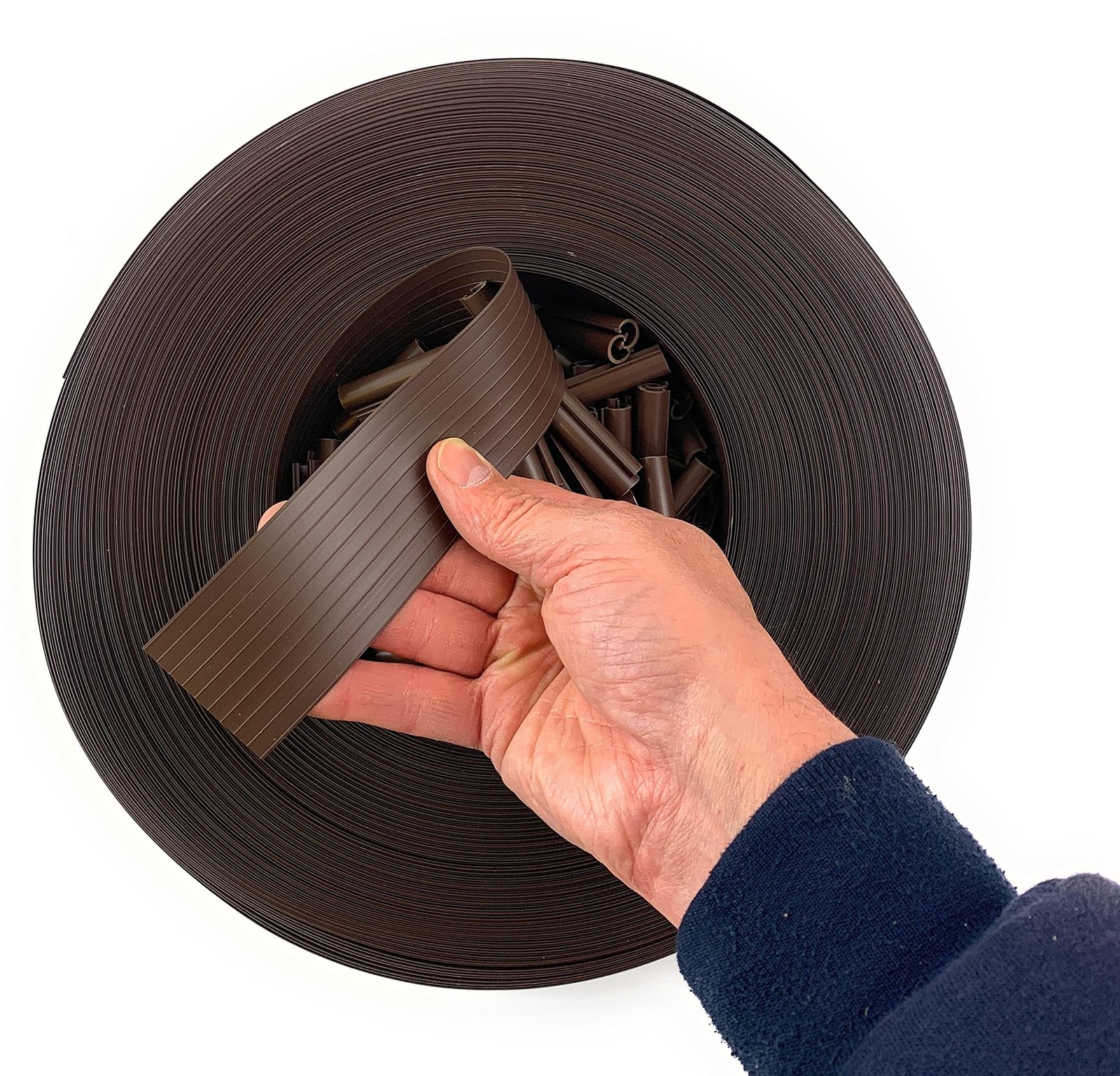 Foghorn Construction Chain Link Fence Privacy Tape - 250 Feet of Brown PVC Tape