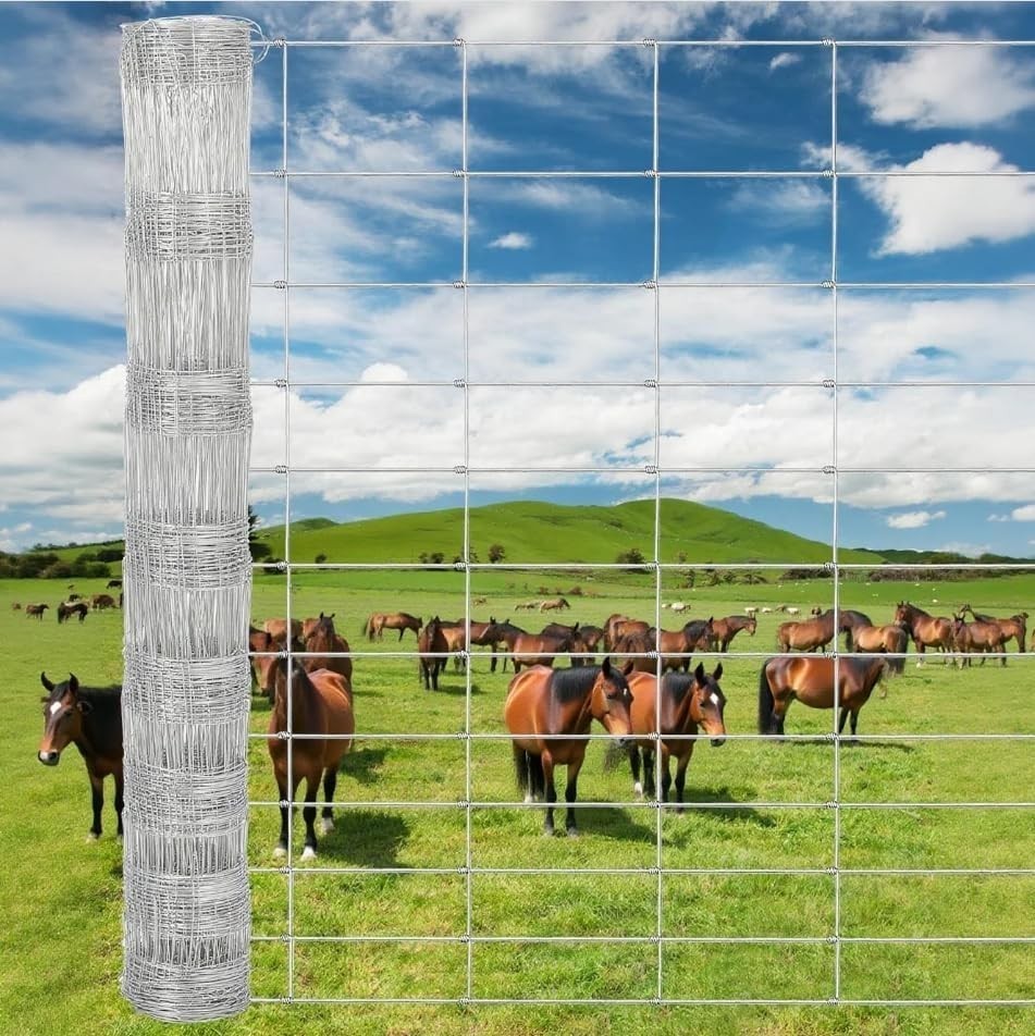 Farm Fence 6 x 328Ft Heavy Duty Galvanized Cattle Fence Animals Protection NEW