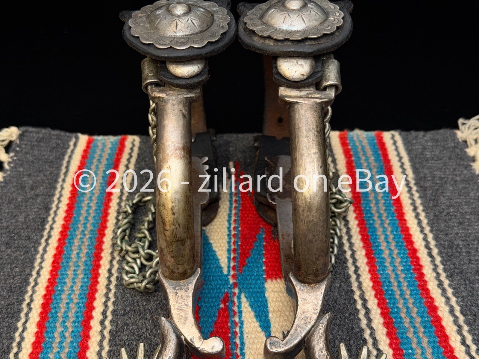 ONE OF A KIND California Vaquero Spurs w/ Straps & Silver Tapia Style Conchos