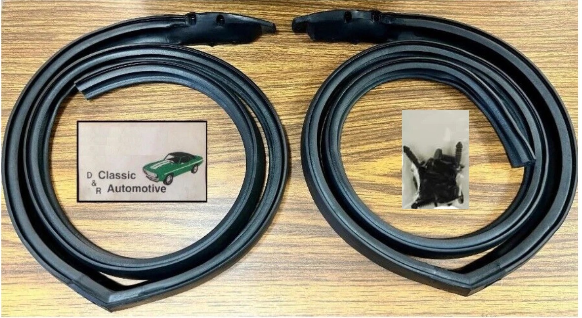 1969-1972 GM A-Body Roof Rail Weatherstrip Seals 2-Door Hardtop Chevelle Skylark