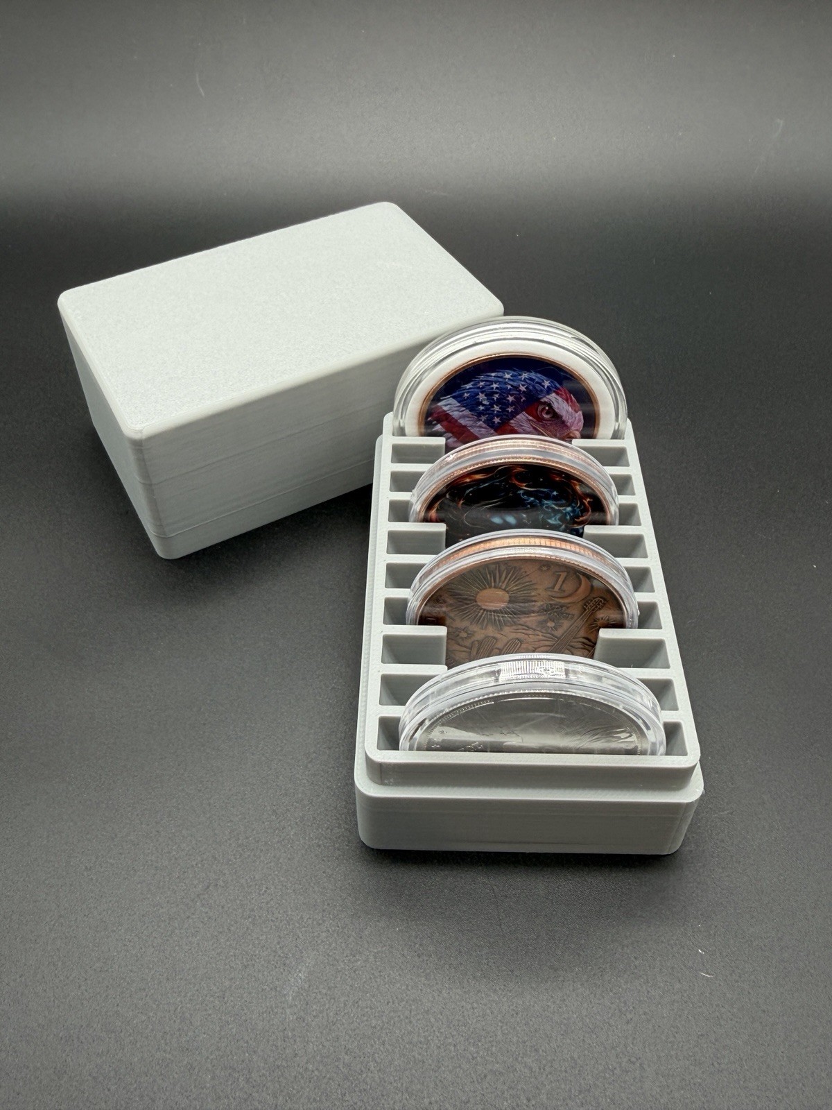 Silver Storage Box/Holder Holds 10x 1oz Silver Bars In Standard Capsules