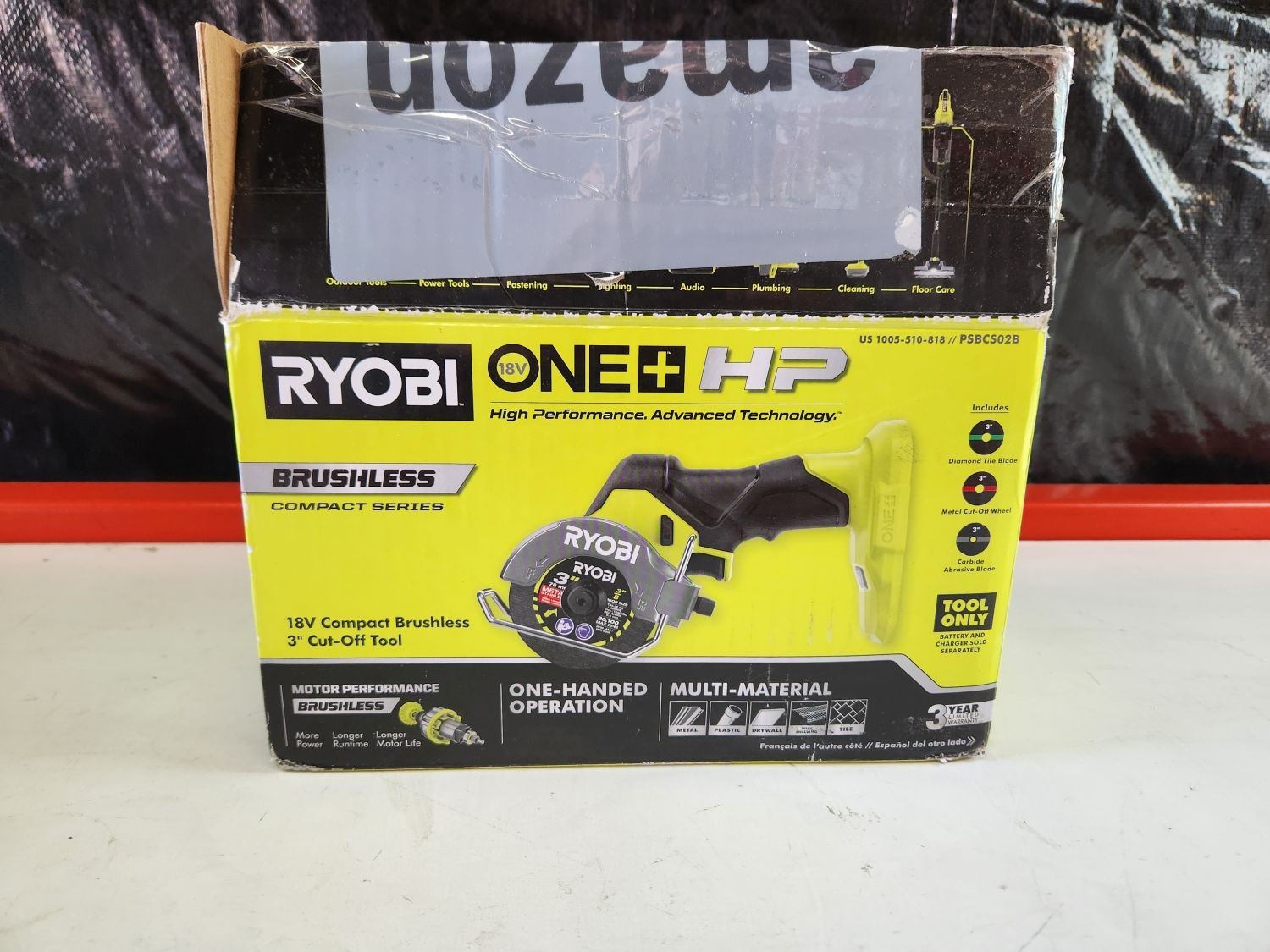 RYOBI 18V ONE+ HP Compact Brushless Cut-Off Tool PSBCS02B (Tool Only)