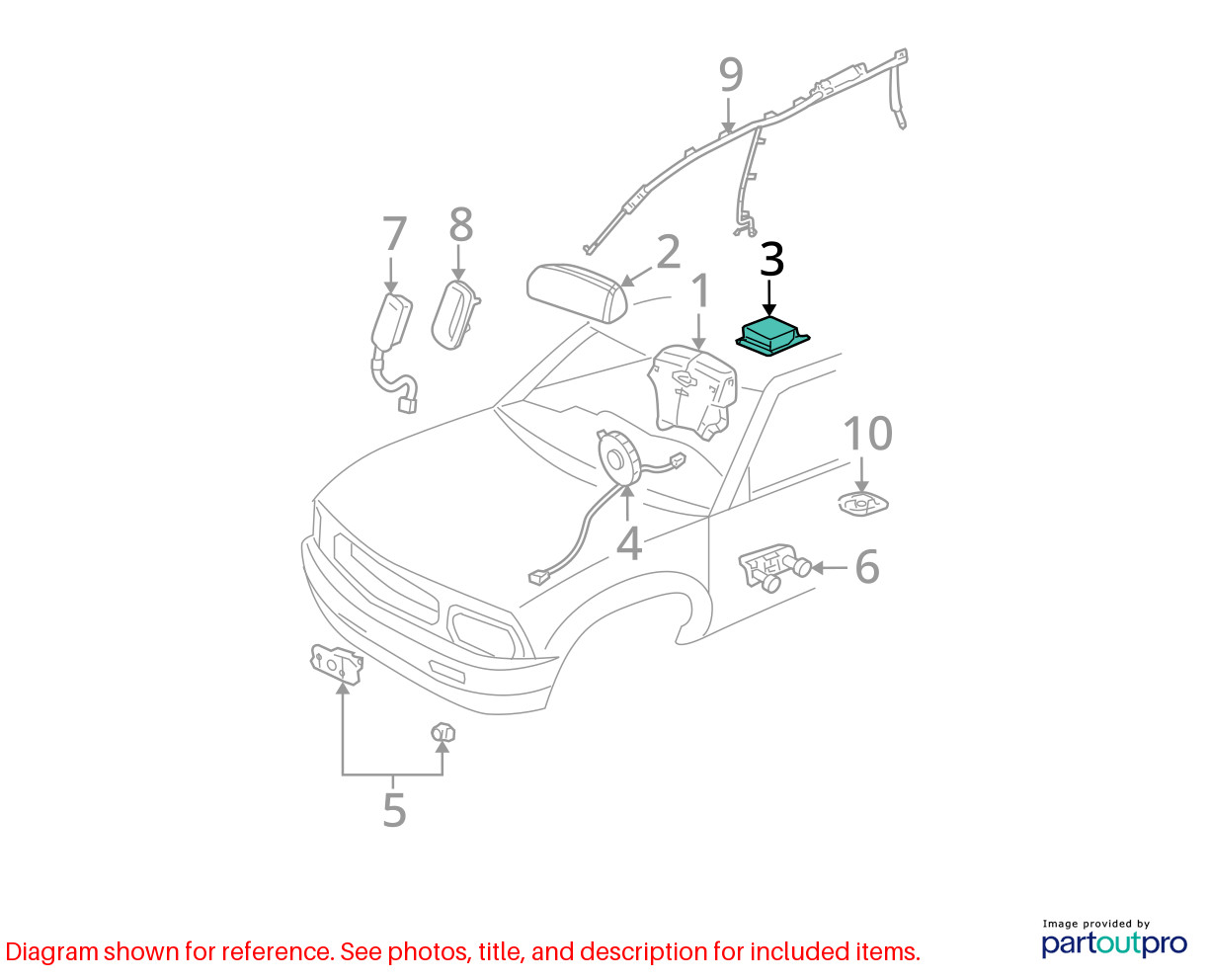 07 2007 CHEVY TRAILBLAZER SRS CONTROL MODULE 15913354