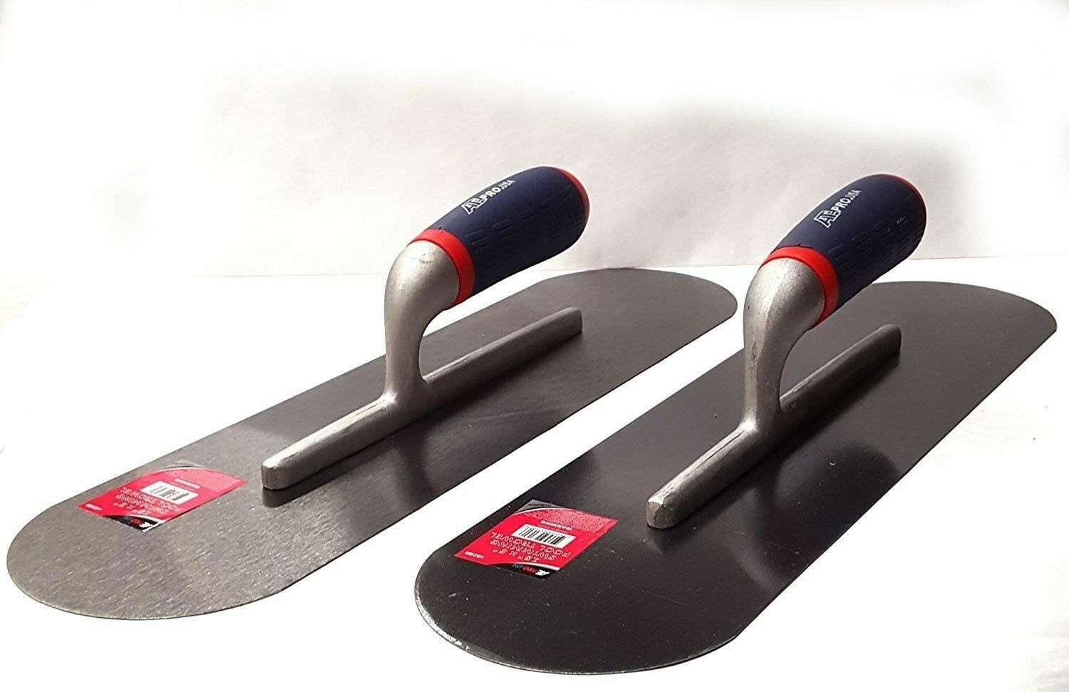 Stainless Steel Trowel 18" x 5" Cement Finishing Masonry Hand Trowels (2 Pack)