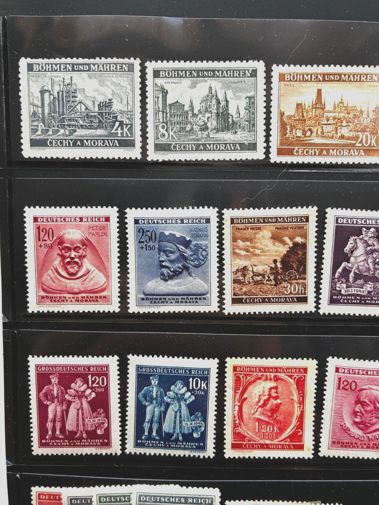 Lot of 50 MH/MNH Stamps Czechoslovakia Bohemia & Moravia Occupation