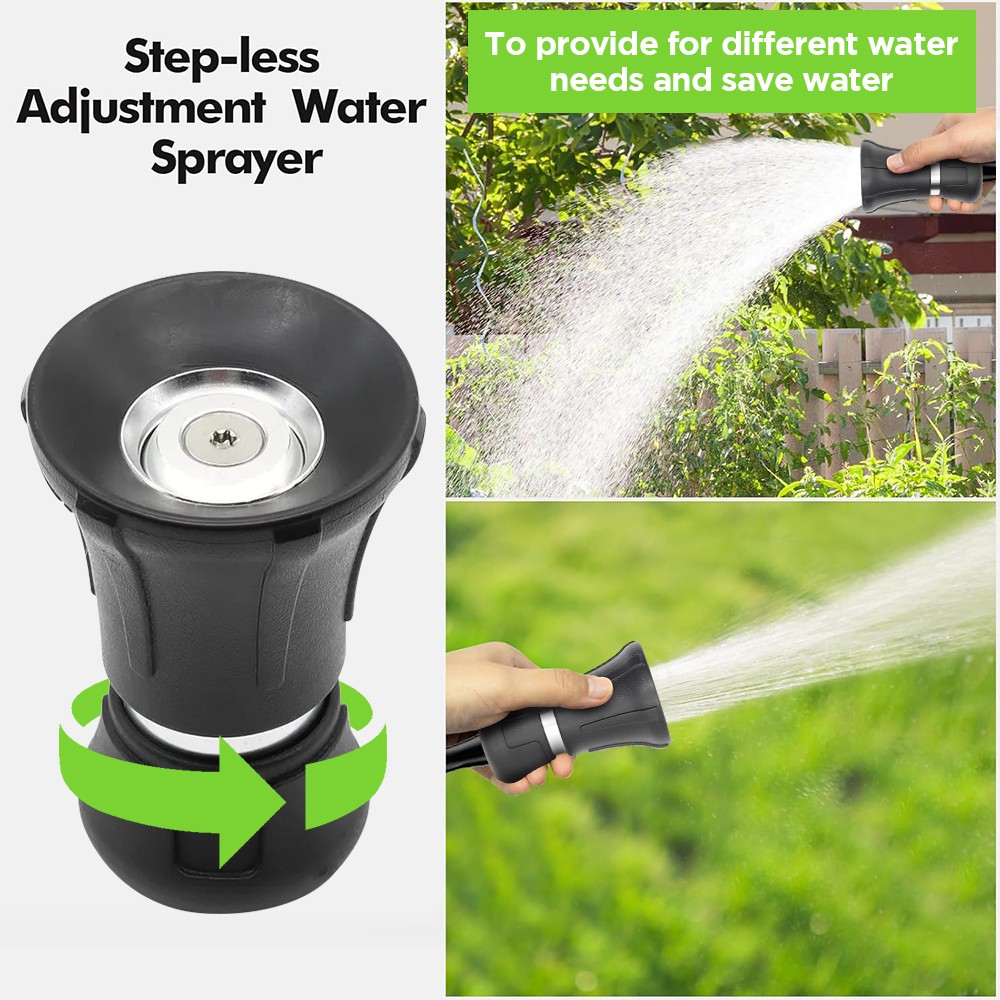 Fireman Style Garden Water Hose Nozzle Heavy Duty Spray Adjustable Nozzle US
