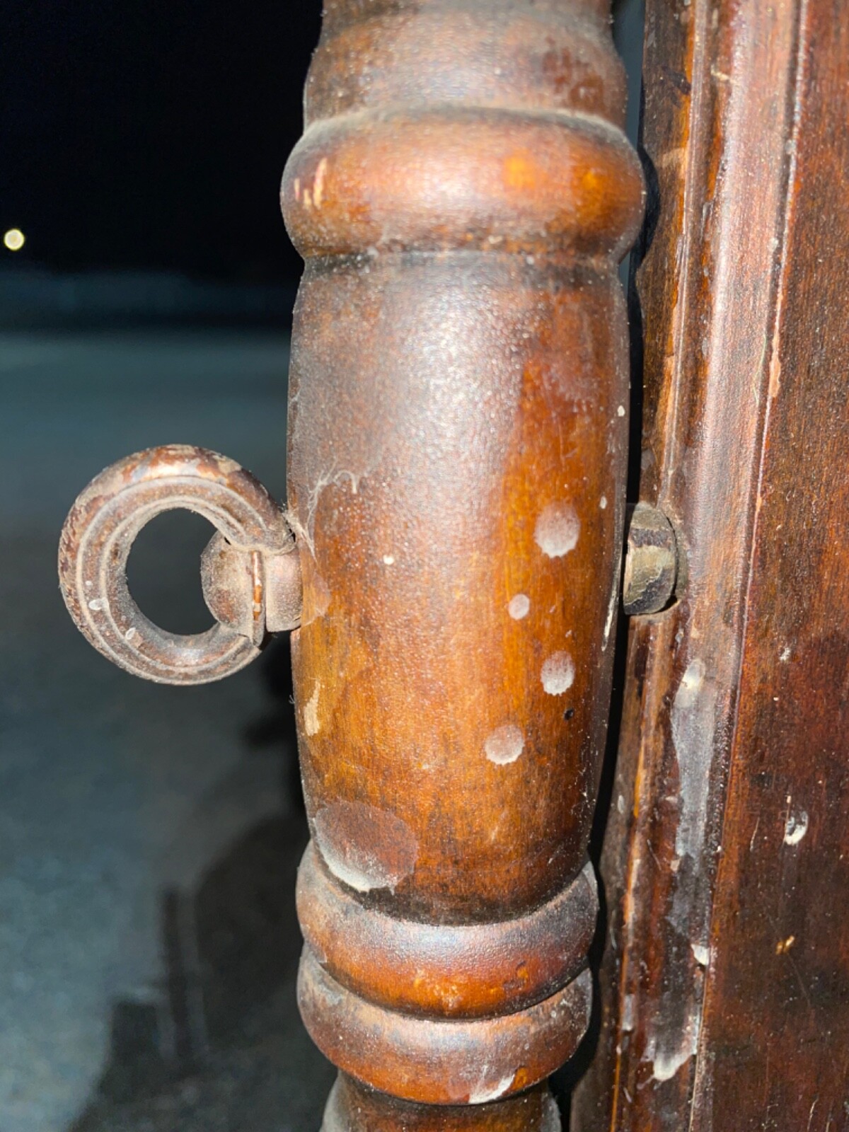 American walnut antique vanity