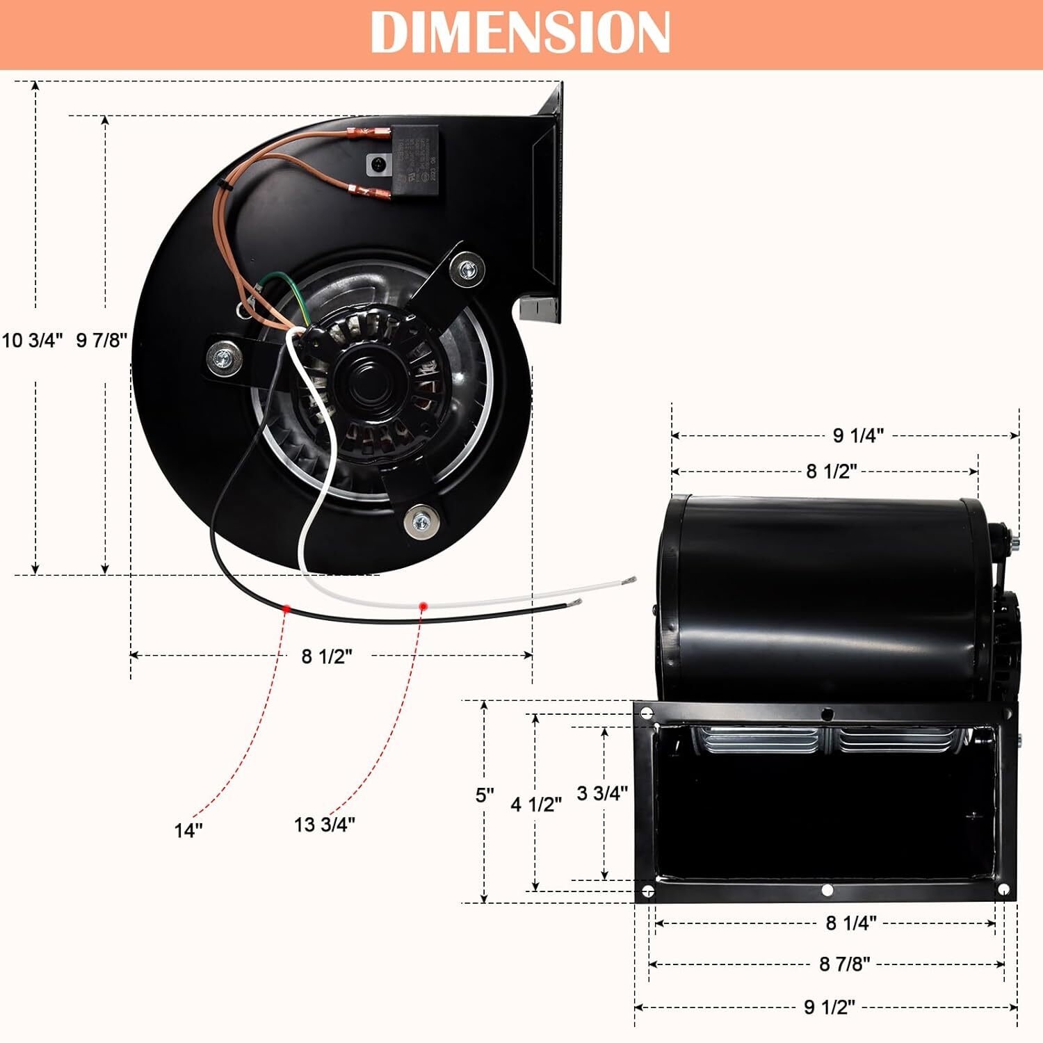 HVAC & Furnace Blower Fan Motor For Dayton 1TDR9,Fasco B45267,US Stove 7063-7102