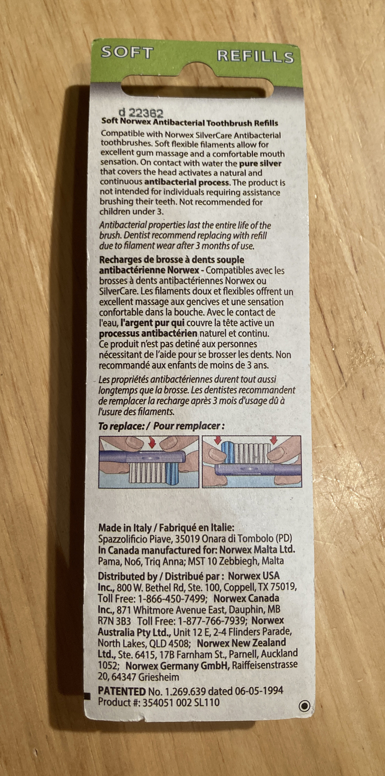 Norwex Toothbrush Soft Refills NIP