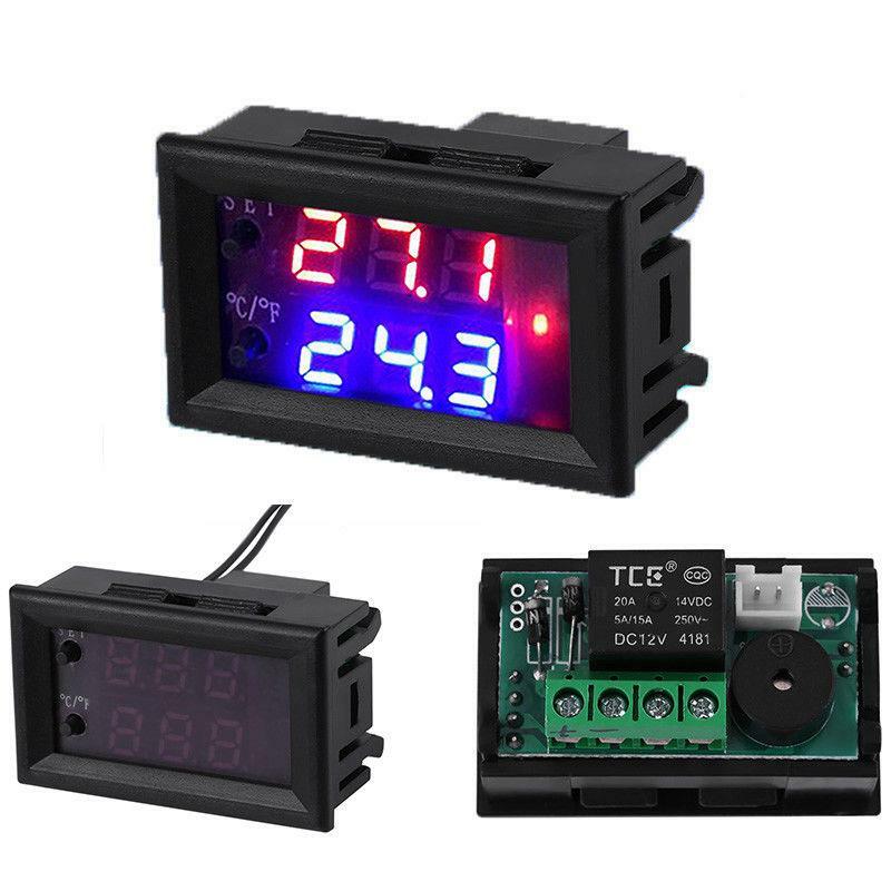 Digital LED Microcomputer Thermostat Controller Switch Temperature Sensor 12V