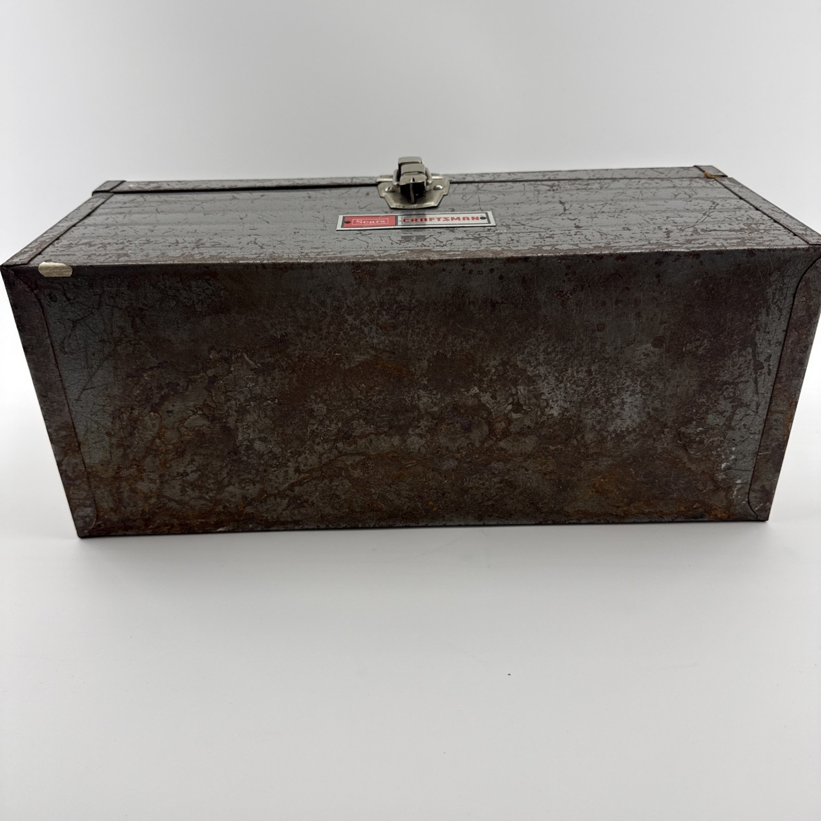 Vintage Sears Craftsman 65013 Metal Tool Box w/ Red Tray